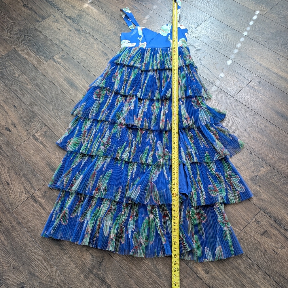 Hutch Blue Floral Tiered Ruffle Maxi Dress Size 6 - Picture 9 of 9